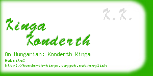 kinga konderth business card